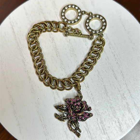 Heidi Daus Swarovski Crystal Rose Charm with Lobster Claw Clasp - Picture 10 of 12